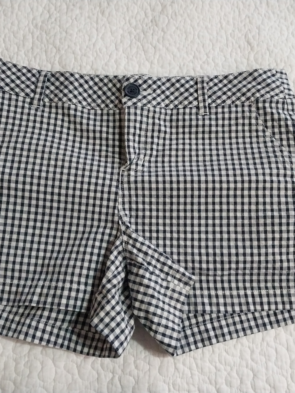 Maurices Black & White Gingham Bermuda Shorts 100% Cotton Size 9/20